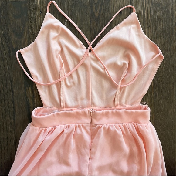 Strappy Open Back Peach Maxi Dress Lulu’s - Picture 3 of 11